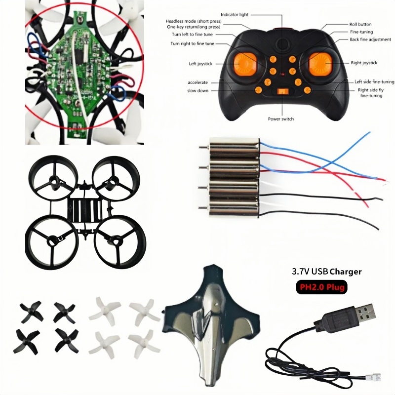 Brushed Drone Motor - مجموعة طائرات بدون طيار كاملة للتركيب