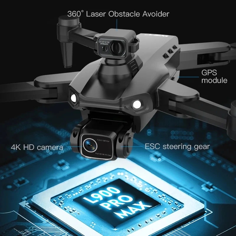 L900 Pro MAX GPS Drone 4K Prof - مراجعة Brushed Drone Motor وسعره